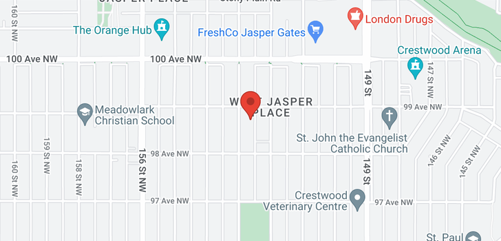 map of 9839 153 ST NW NW